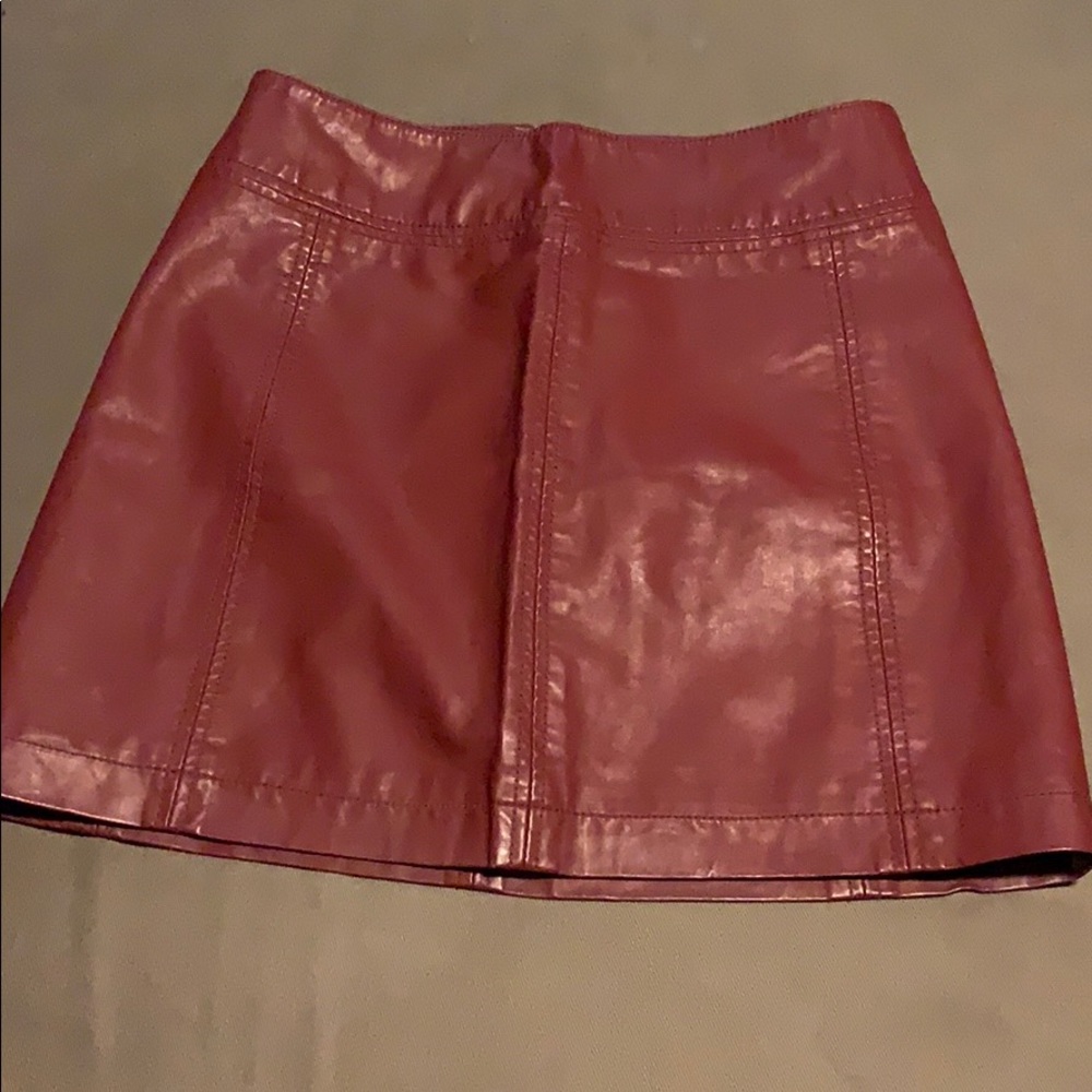 Leather mini skirt!!!!!